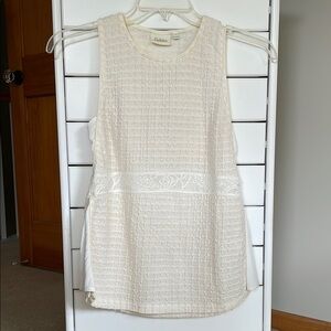 Cream Textured Tank Top